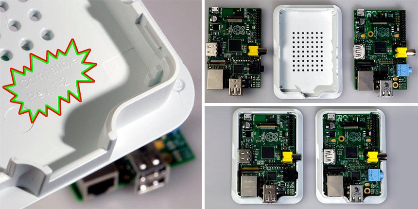 TEK-BERRY Case for Raspberry PI Rev1 and Rev2